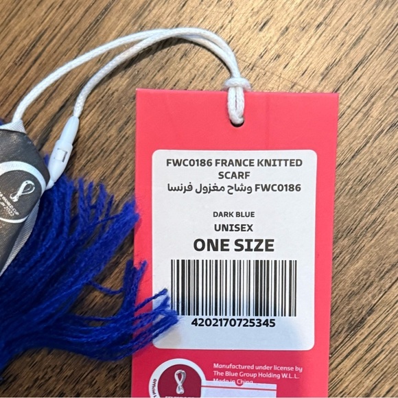 Blue and Red FIFA World Cup Scarf France Football Scarf unisex - Picture 5 of 8